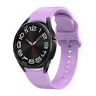 For Samsung Galaxy Watch 6 Solid Color Quick Release Silicone Watch Band(Purple) - 1