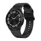 For Samsung Galaxy Watch 6 Solid Color Quick Release Silicone Watch Band(Black) - 1