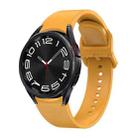 For Samsung Galaxy Watch 6 Solid Color Quick Release Silicone Watch Band(Yellow) - 1