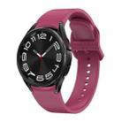 For Samsung Galaxy Watch 6 Solid Color Quick Release Silicone Watch Band(Wine Red) - 1