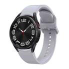 For Samsung Galaxy Watch 6 Solid Color Quick Release Silicone Watch Band(Light Grey) - 1