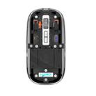 HXSJ T900 Transparent Magnet Three-mode Wireless Gaming Mouse(Black) - 1