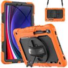 For Samsung Galaxy Tab S8 / S7 Silicone + PC Tablet Case(Orange+Black) - 1