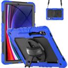 For Samsung Galaxy Tab S10+ / S9+ / S9 FE+ Silicone Hybrid PC Tablet Protective Case(Dark Blue+Black) - 1