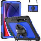 For Samsung Galaxy Tab S10+ / S9+ / S9 FE+ Silicone Hybrid PC Tablet Protective Case(Black+Dark Blue) - 1
