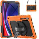 For Samsung Galaxy Tab S9 Ultra / S10 Ultra Silicone + PC Tablet Case(Orange+Black) - 1