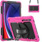 For Samsung Galaxy Tab S9 Ultra / S10 Ultra Silicone + PC Tablet Case(Rose Red+Black) - 1