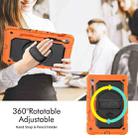 For Samsung Galaxy Tab S9 / S9 FE Silicone Hybrid PC Tablet Protective Case(Orange+Black) - 3