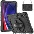 For Samsung Galaxy Tab S9 / S9 FE Silicone + PC Tablet Case(Black) - 1