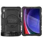 For Samsung Galaxy Tab S9 / S9 FE Silicone + PC Tablet Case(Black) - 2