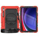 For Samsung Galaxy Tab S9 / S9 FE Silicone + PC Tablet Case(Red+Black) - 2