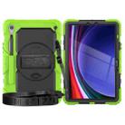 For Samsung Galaxy Tab S9 / S9 FE Silicone + PC Tablet Case(Yellow Green+Black) - 2