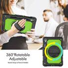 For Samsung Galaxy Tab S9 / S9 FE Silicone Hybrid PC Tablet Protective Case(Black+Yellow Green) - 3