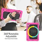 For Samsung Galaxy Tab S9 / S9 FE Silicone + PC Tablet Case(Rose Red+Black) - 3