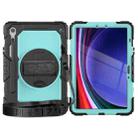 For Samsung Galaxy Tab S9 / S9 FE Silicone + PC Tablet Case(Black+Light Blue) - 2