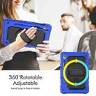 For Samsung Galaxy Tab S9 / S9 FE Silicone Hybrid PC Tablet Protective Case(Dark Blue+Black) - 3