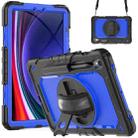 For Samsung Galaxy Tab S9 / S9 FE Silicone + PC Tablet Case(Black+Dark Blue) - 1