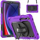 For Samsung Galaxy Tab S9 / S9 FE Silicone + PC Tablet Case(Purple+Black) - 1