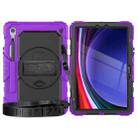 For Samsung Galaxy Tab S9 / S9 FE Silicone + PC Tablet Case(Purple+Black) - 2