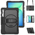 For Samsung Galaxy Tab S10 FE+ Silicone Hybrid PC Tablet Protective Case(Black) - 1