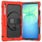 For Samsung Galaxy Tab S10 FE+ Silicone Hybrid PC Tablet Protective Case(Red+Black) - 2
