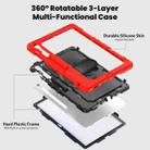 For Samsung Galaxy Tab S10 FE+ Silicone Hybrid PC Tablet Protective Case(Red+Black) - 3