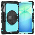 For Samsung Galaxy Tab S10 FE+ Silicone Hybrid PC Tablet Protective Case(Light Blue+Black) - 2