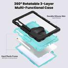 For Samsung Galaxy Tab S10 FE+ Silicone Hybrid PC Tablet Protective Case(Light Blue+Black) - 3