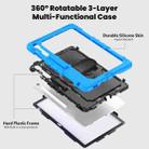 For Samsung Galaxy Tab S10 FE+ Silicone Hybrid PC Tablet Protective Case(Black+Light Blue) - 3