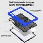 For Samsung Galaxy Tab S10 FE+ Silicone Hybrid PC Tablet Protective Case(Black+Dark Blue) - 3