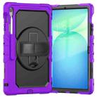 For Samsung Galaxy Tab S10 FE+ Silicone Hybrid PC Tablet Protective Case(Purple+Black) - 2