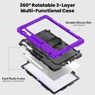 For Samsung Galaxy Tab S10 FE+ Silicone Hybrid PC Tablet Protective Case(Purple+Black) - 3