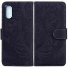 For Sony Xperia 5 V Tiger Embossing Pattern Flip Leather Phone Case(Black) - 1