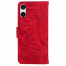 For Sony Xperia 10 VI Tiger Embossing Pattern Flip Leather Phone Case(Red) - 3