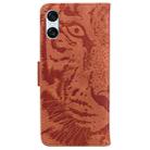 For Sony Xperia 10 VI Tiger Embossing Pattern Flip Leather Phone Case(Brown) - 3