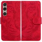 For Sony Xperia 1 VI Tiger Embossing Pattern Flip Leather Phone Case(Red) - 1