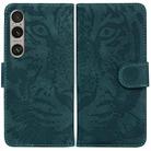 For Sony Xperia 1 VI Tiger Embossing Pattern Flip Leather Phone Case(Green) - 1