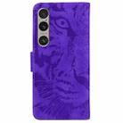 For Sony Xperia 1 VI Tiger Embossing Pattern Flip Leather Phone Case(Purple) - 3