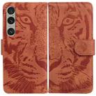 For Sony Xperia 1 VI Tiger Embossing Pattern Flip Leather Phone Case(Brown) - 1