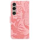 For Sony Xperia 1 VI Tiger Embossing Pattern Flip Leather Phone Case(Pink) - 3