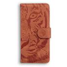 For Sony Xperia 10 VII Tiger Embossing Pattern Flip Leather Phone Case(Brown) - 3
