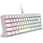 HXSJ V200 Wired RGB Backlit Mechanical Keyboard 68 Key Caps, Cable Length: 1.7m(White) - 1