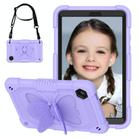 For Samsung Galaxy Tab A9 Butterfly Kickstand Heavy Duty Hard Rugged Tablet Case(Raro Purple) - 1