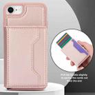 For iPhone SE 2022 / 2020 / 8 / 7 RFID Anti-theft Detachable Card Bag Leather Phone Case(Pink) - 6