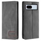 For Google Pixel 7a TTUDRCH RFID Retro Texture Leather Phone Case(Grey) - 1