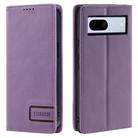 For Google Pixel 7a TTUDRCH RFID Retro Texture Leather Phone Case(Purple) - 1