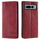 For Google Pixel 7 Pro TTUDRCH RFID Retro Texture Leather Phone Case(Red) - 1