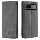 For Google Pixel 7 TTUDRCH RFID Retro Texture Leather Phone Case(Grey) - 1