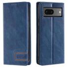For Google Pixel 7 TTUDRCH RFID Retro Texture Leather Phone Case(Blue) - 1