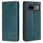 For Google Pixel 7 TTUDRCH RFID Retro Texture Leather Phone Case(Greem) - 1